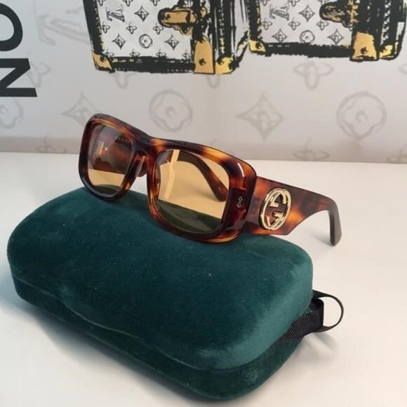 New Authentic Gucci Tortoiseshell Sunglasses with Brown Lenses GG1251s 002 - Picture 7 of 15